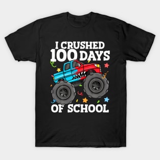 100 Days of School Monster Truck 100th Day of School Boys T-Shirt